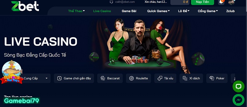 Sảnh game Live casino với hình thức cá cược đa dạng, thu hút